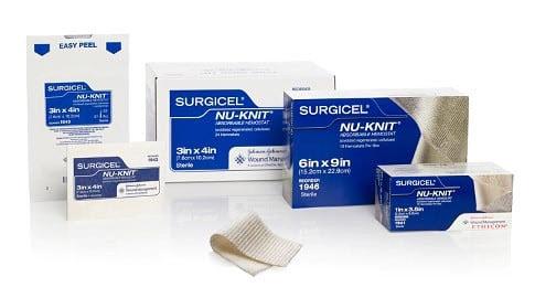 СЕРДЖИСЕЛ НЬЮ-НІТ (SURGICEL™ NU-KNIT) гемостатичний матеріал, що розсмоктується (окислена регенерована целюлоза), 7,6cm (см) x 10,2cm (см)